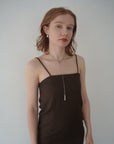 Twill camisole one-piece