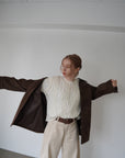 Leather suède JK coat