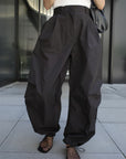 Water repellent parachute pants