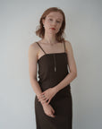 Twill camisole one-piece