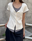 Layered lib half sleeve tops