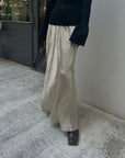 Satin wrinkle processing skirt