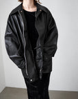 String leather jacket