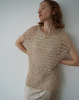 Openwork knit top