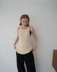 Back open knit tops