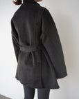【予約販売】11月中旬発送-Back button stand shaggy coat