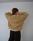 Low Gauge Texture Zip Cardigan