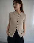 Bouclé knit polo