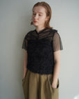 Tulle shirring Tshirts