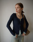 Layered lib cardigan