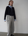 Shirt docking knit cardigan