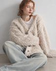 Shaggy mohair cardigan