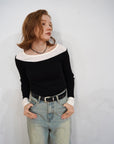 Lib off shoulder layered top