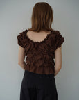 Shirring puff volume tops