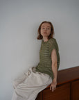 Openwork knit top