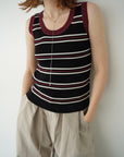 Bi-color boarder tank top