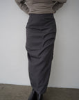 Tuck drape skirt