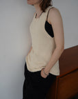 Back open knit tops