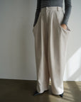 Twill drape pants
