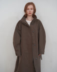 Curve sleeve raglan trench coat