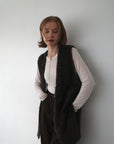 Double face shaggy gilet