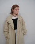 Curve sleeve raglan trench coat