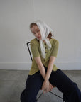 Bouclé knit polo