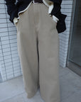 Cotton mink belt pants