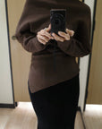 Unbalance knit tops