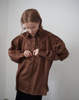 Satin race over shirt