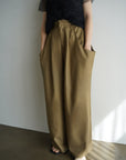 Twill drape pants