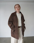 Leather suède JK coat
