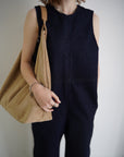 Suède round taught bag