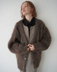 Shaggy mohair cardigan