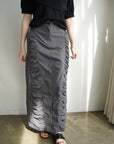 Gather long skirt
