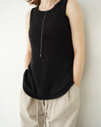 Back open knit tops