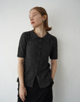 Bouclé knit polo