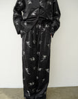 Velours flower pattern Pants