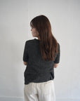 Bouclé knit polo
