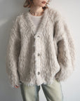 Shaggy mohair cardigan