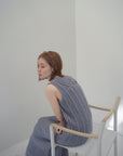 Slab flannel knit one-piece