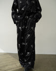 Velours flower pattern Pants