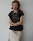 Openwork knit top