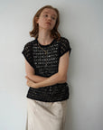 Openwork knit top