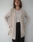 Double face shaggy gilet