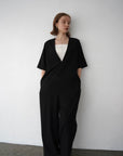 V neck jump suit