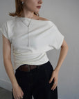 【7月上旬-発送】Unbalance tuck top