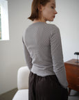 Dot frill cardigan