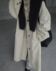 Curve sleeve raglan trench coat
