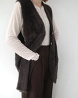 Double face shaggy gilet